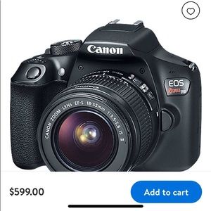 Canon Black EOS Rebel T6 18 Megapixels and 18-55mm lens included